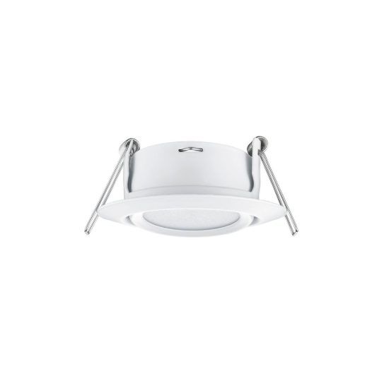 Faretto da incasso per cartongesso per salotto orientabile led 5w 3000k rotondo bianco opaco