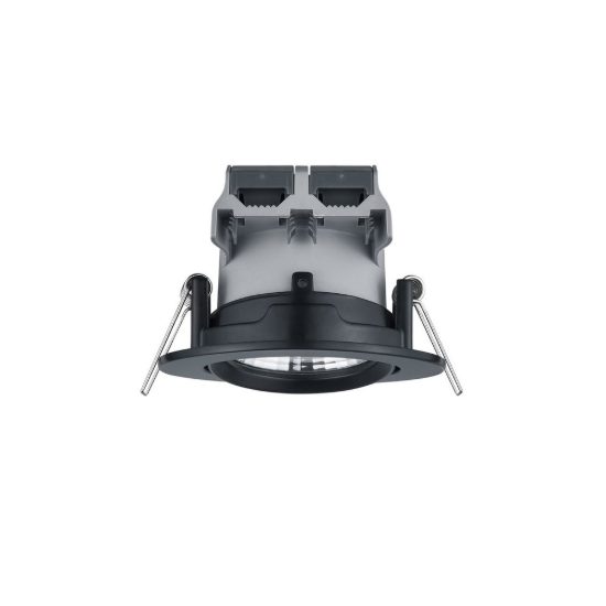 Faretto da incasso per soggiorno orientabile led 5,5w 3000k dimmerabile ip23 rotondo nero opaco