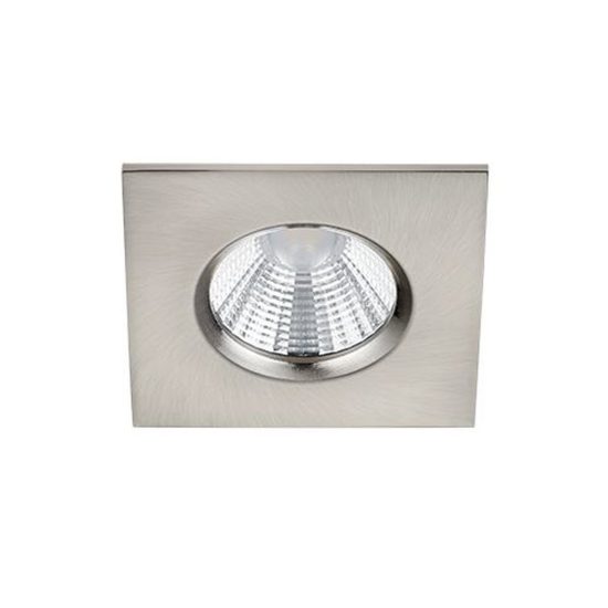 Faretto da incasso per cartongesso led 5,5w 3000k dimmerabile ip65 quadrato nichel opaco