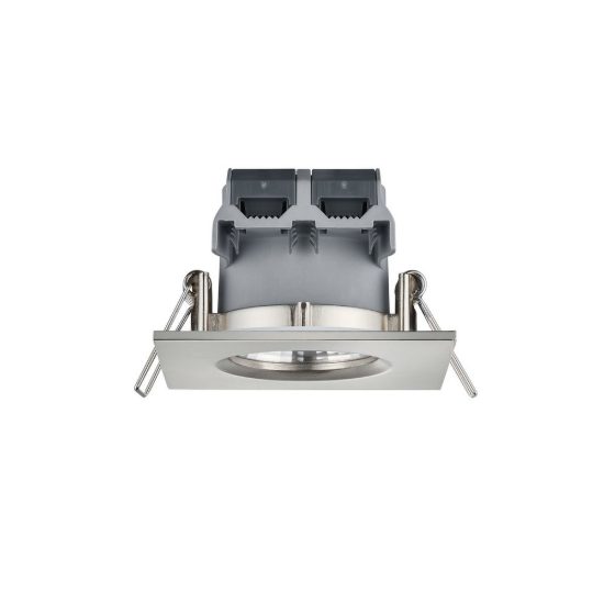 Faretto da incasso per cartongesso led 5,5w 3000k dimmerabile ip65 quadrato nichel opaco