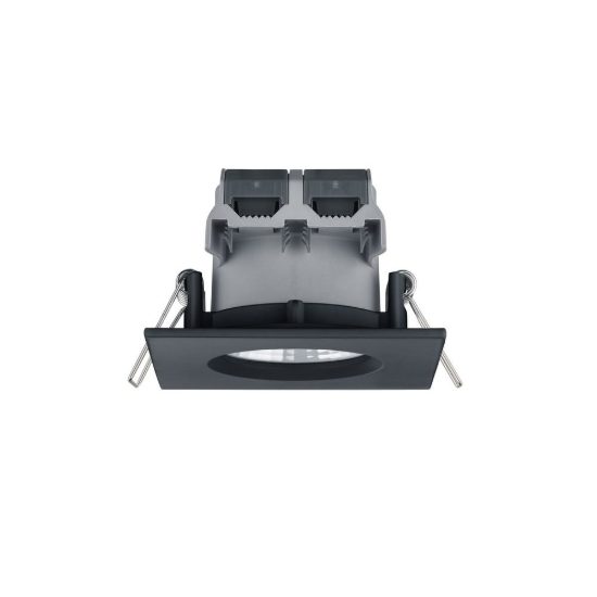 Faretto da incasso per cartongesso led 5,5w 3000k dimmerabile ip65 quadrato nero opaco