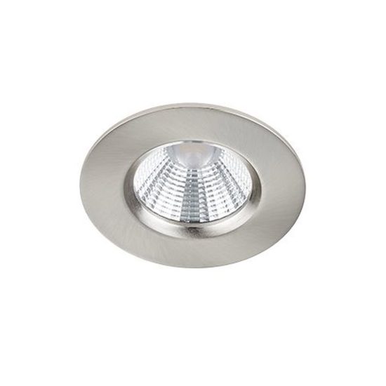 Faretto da incasso per cartongesso led 5,5w 3000k dimmerabile ip65 rotondo nichel opaco
