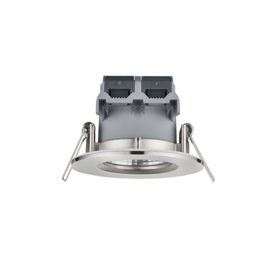Faretto da incasso per cartongesso led 5,5w 3000k dimmerabile ip65 rotondo nichel opaco