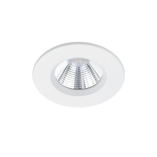 Faretto da incasso per cartongesso led 5,5w 3000k dimmerabile ip65 rotondo bianco opaco