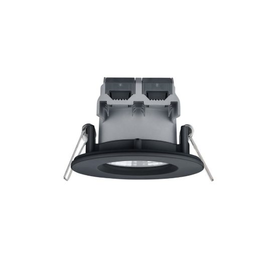 Faretto da incasso per cartongesso led 5,5w 3000k dimmerabile ip65 rotondo nero opaco