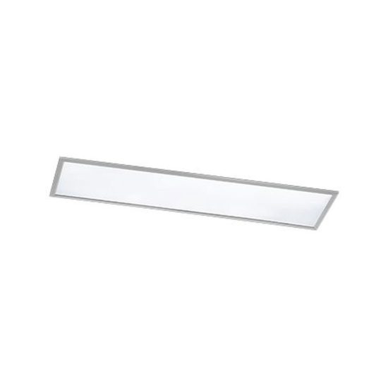 Plafoniera led 31w 3000k dimmerabile per cucina moderna rettangolare nichel opaco
