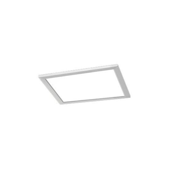 Plafoniera led 15w 3000k dimmerabile moderna quadrata nichel opaco