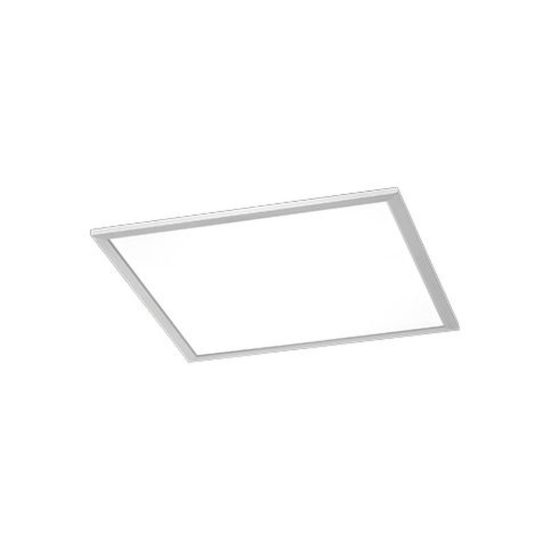 Plafoniera led 26w 3000k dimmerabile per soggiorno moderna quadrata nichel opaco