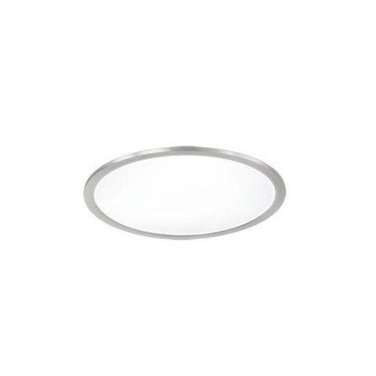 Plafoniera led 26w 3000k dimmerabile 45cm per soggiorno moderna rotonda nichel opaco