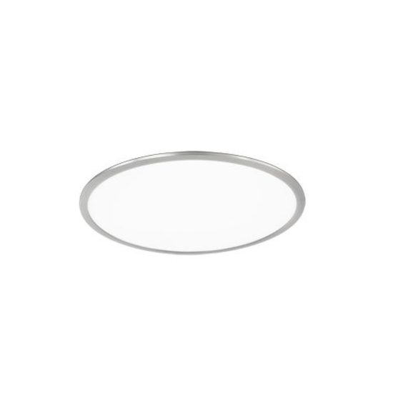 Plafoniera led 31w 3000k dimmerabile per soggiorno moderna rotonda nichel opaco