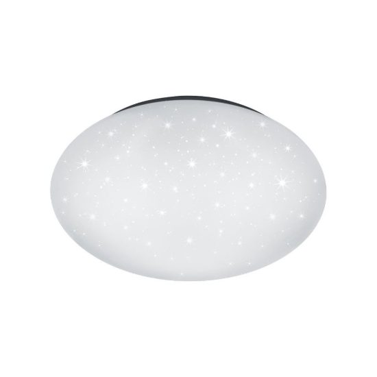 Plafoniera led 15w 4000k ip44 per bagno moderna rotonda bianca effetto cielo stellato