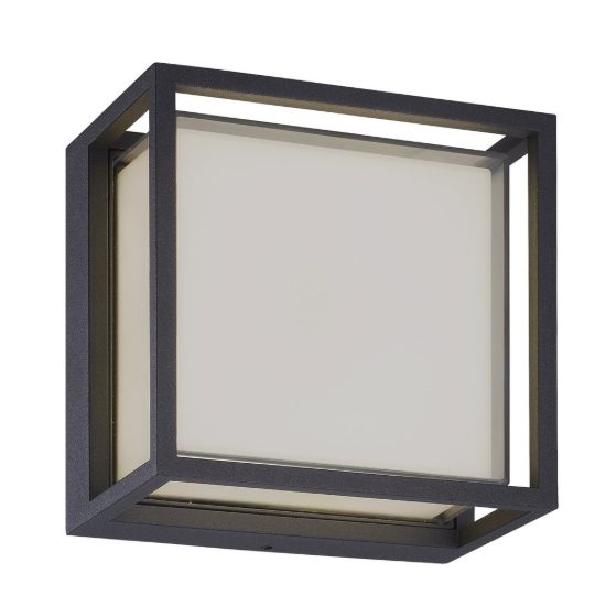 Applique per esterno led 9w cct 2700k 4000k ip65 17cm antracite