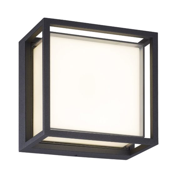 Applique per esterno led 9w cct 2700k 4000k ip65 17cm antracite