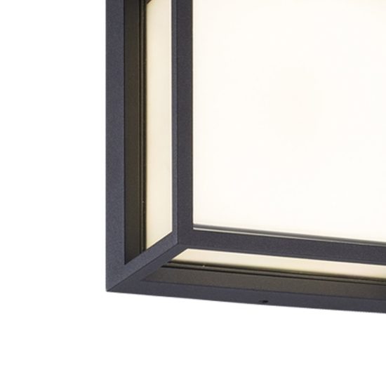 Applique per esterno led 9w cct 2700k 4000k ip65 17cm antracite
