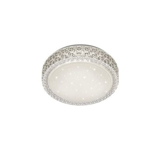 Plafoniera led 12w 3000k moderna rotonda bianca effetto cielo stellato