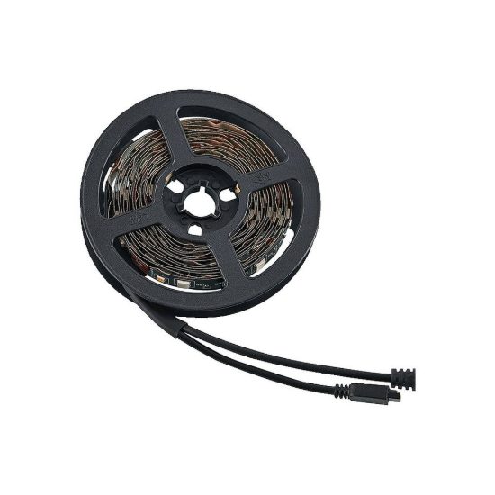 Striscia led 10,5w 3000k rgb con telecomando 3m tagliabile nera