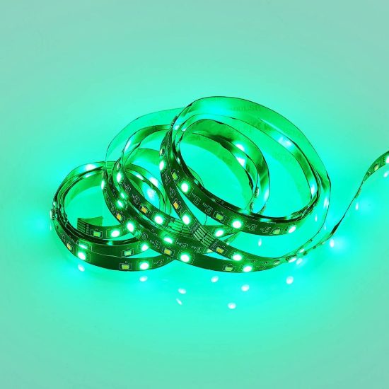 Striscia led 10,5w 3000k rgb con telecomando 3m tagliabile nera