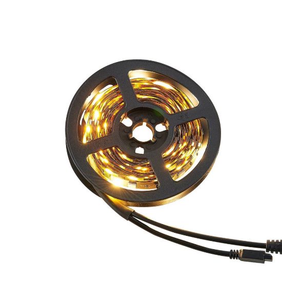 Striscia led 10,5w 3000k rgb con telecomando 3m tagliabile nera