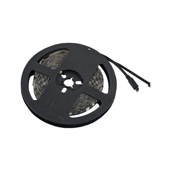 Striscia led 15w 3000k rgb con telecomando 5m tagliabile nera