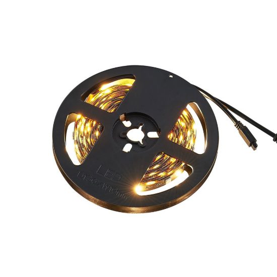 Striscia led 15w 3000k rgb con telecomando 5m tagliabile nera