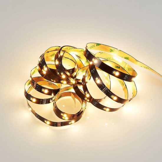 Striscia led 10,5w cct 3000k 6500k con telecomando 3m tagliabile nera