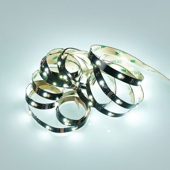 Striscia led 10,5w cct 3000k 6500k con telecomando 3m tagliabile nera