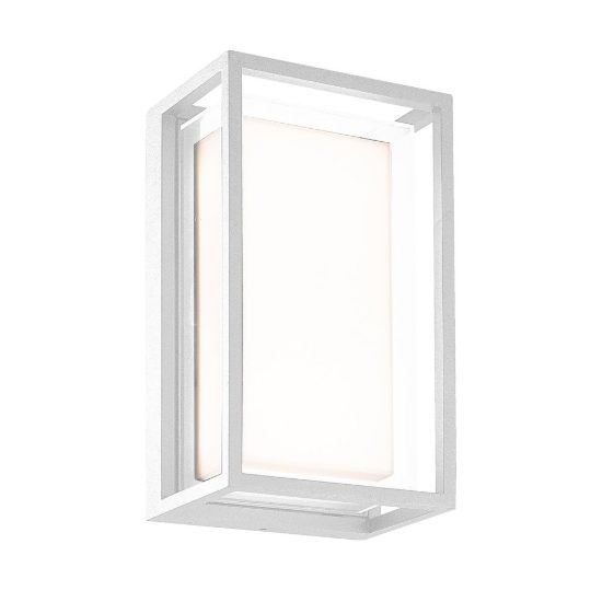 Applique da esterno led 9w cct 2700k 4000k ip65 14cm moderna bianca
