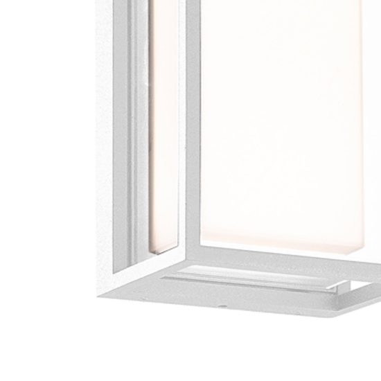 Applique da esterno led 9w cct 2700k 4000k ip65 14cm moderna bianca
