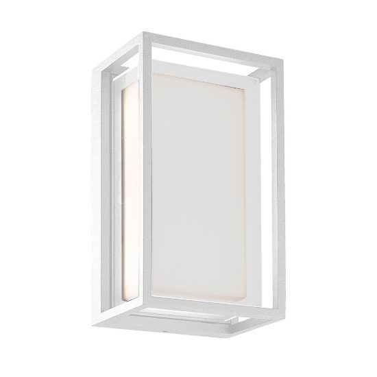 Applique da esterno led 9w cct 2700k 4000k ip65 14cm moderna bianca