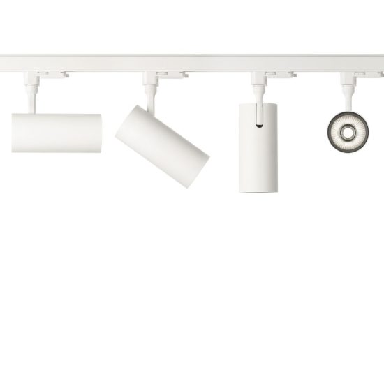 Ideal lux smile faretto per binario trifase link orientabile led 30w 3000k cri80 fascio 50° bianco