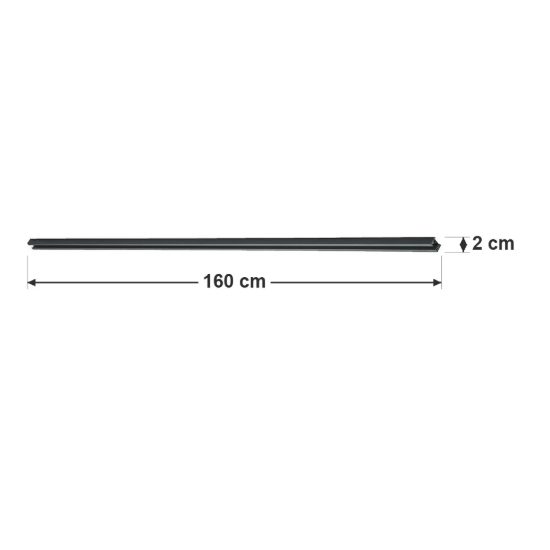 Binario elettrificato bifase 160cm nero opaco