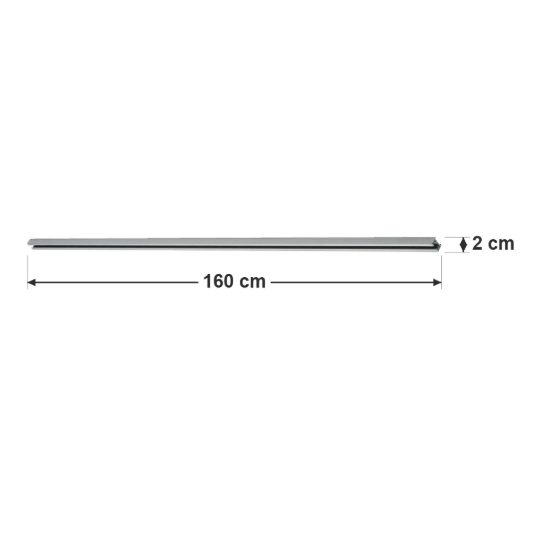 Binario elettrificato bifase 160cm titanio