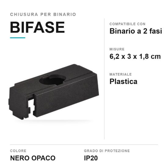 Chiusura per binario bifase nera