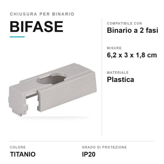 Chiusura per binario bifase titanio