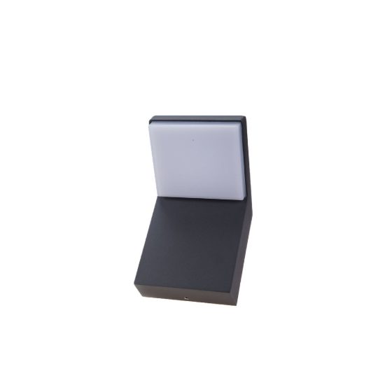 Applique per esterno moderna led 6w 3000k ip65 10cm grigio scuro