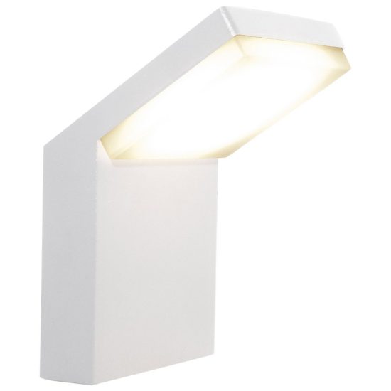 Applique da esterno led 6w 3000k ip65 10cm moderna bianca