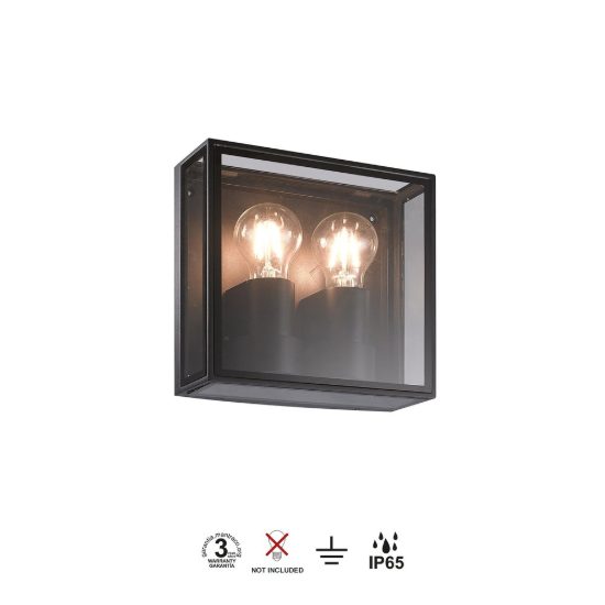 Applique per esterno ip65 22cm moderna e27 antracite