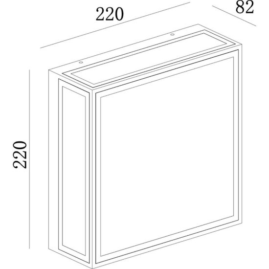 Applique per esterno ip65 22cm moderna e27 antracite