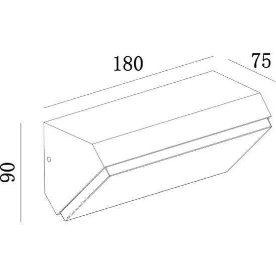 Applique per esterno led 3000k antracite ip65