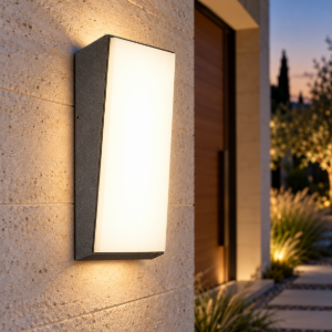 Applique per esterno led 9w 3000k ip65 9cm grigio scuro