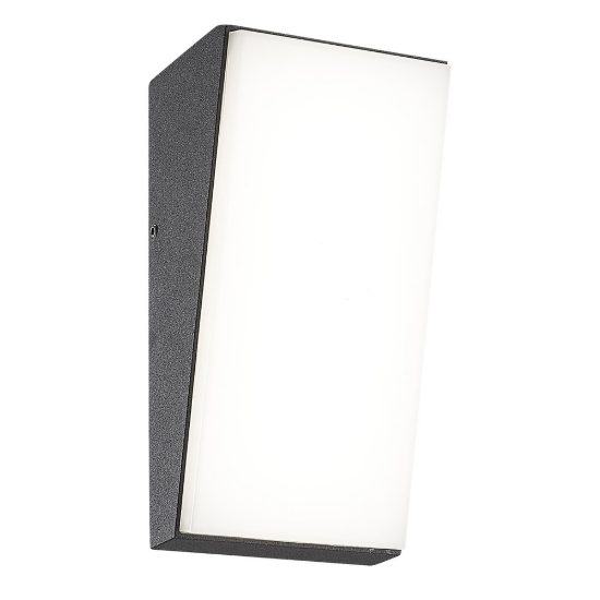 Applique per esterno led 9w 3000k ip65 9cm grigio scuro
