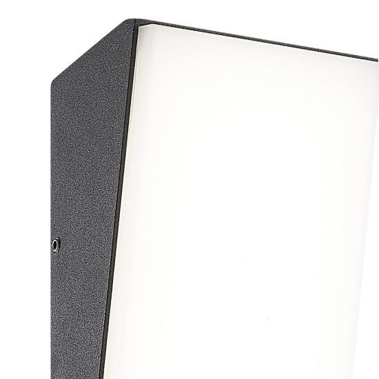Applique per esterno led 9w 3000k ip65 9cm grigio scuro