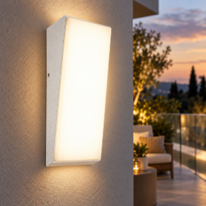 Applique da esterno led 3000k moderna bianca ip65