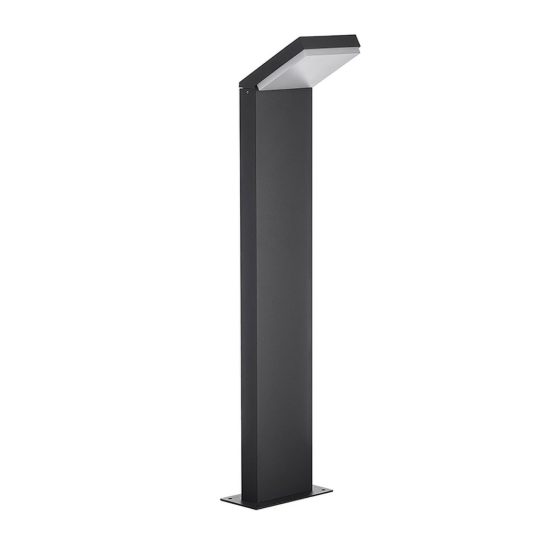 Paletto lampione da giardino led 12w 3000k ip65 h60cm grigio antracite