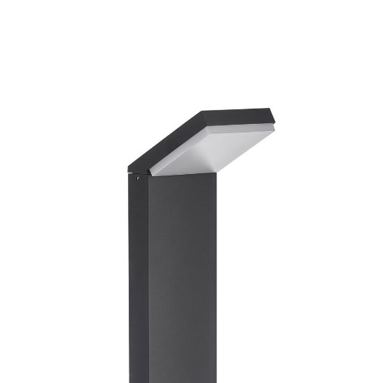 Paletto lampione da giardino led 12w 3000k ip65 h60cm grigio antracite