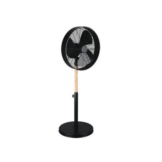 Ventilatore da terra 3 velocita oscillante regolabile in altezza moderno nero legno