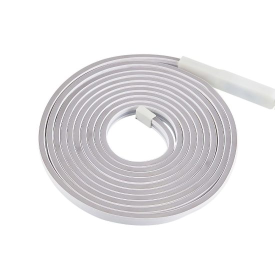 Striscia led effetto neon 14w 3000k rgb con telecomando 3m tagliabile bianca