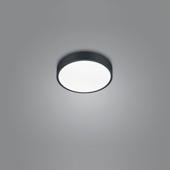 Plafoniera led 28w 2300k 3000k 4000k dimmerabile moderna rotonda nera