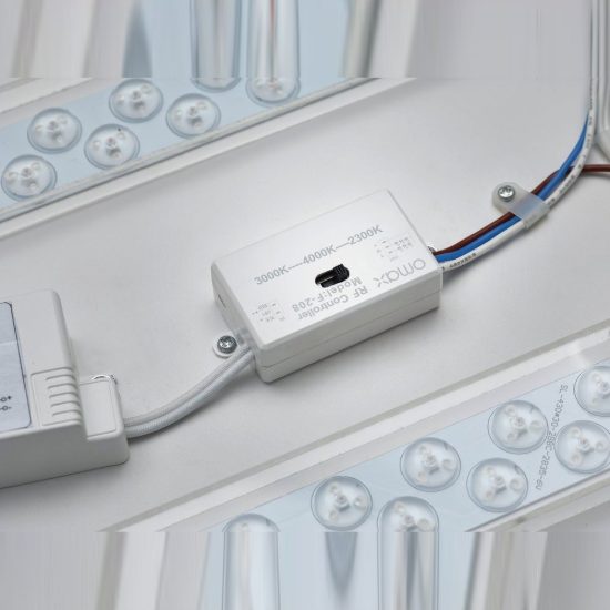 Plafoniera led 52,5w 2300k 3000k 4000k dimmerabile per soggiorno moderna rotonda bianca
