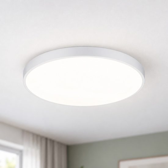 Plafoniera led 102w 2300k 3000k 4000k dimmerabile per soggiorno moderna rotonda bianca